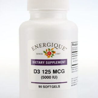 D3 125 MCG (5000 IU) Dietary Supplement Wellness Immune Support Energique