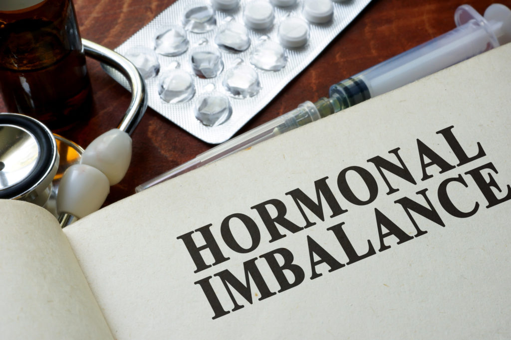 Book with words hormonal imbal 2
