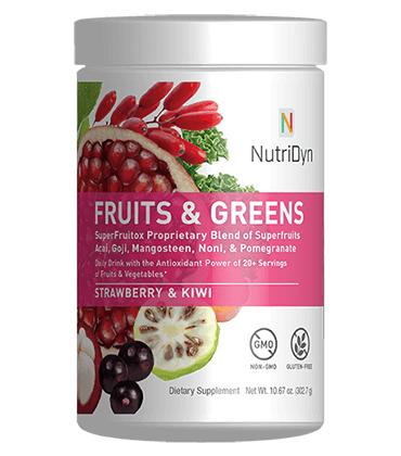 Fruits & Greens Strawberry & Kiwi Nutritional Supplement NutriDyn