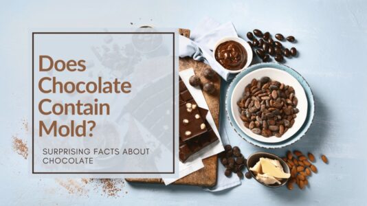 Chocolate, nuts, and coffee beans