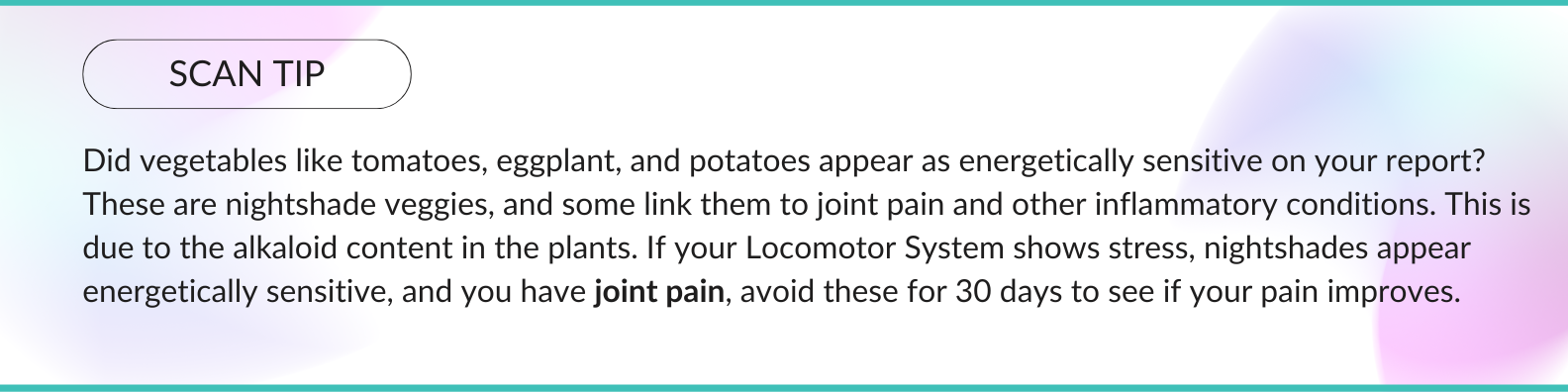 scan tip common food sensitivities night shades