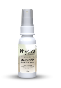 Picture is a white bottle of Physica Energetics Melatonin spray