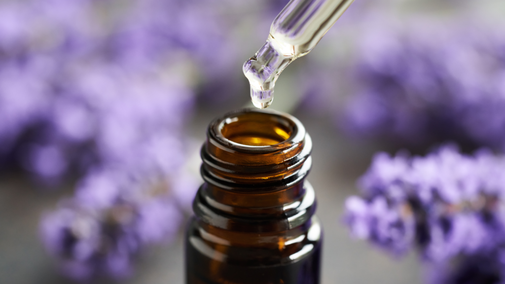 Picture of Lavender essential oil for the benefits of dry brushing