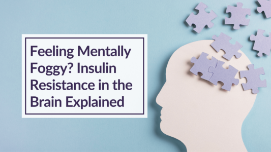 Blog banner that reads: Feeling Mentally Foggy? Insulin Resistance in the Brain Explained.