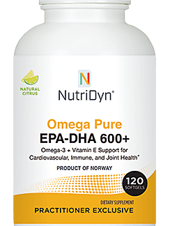 Omega Pure EPA-DHA 600+ Suports Cardiiovascular, Immune, Joint Health NutriDyn