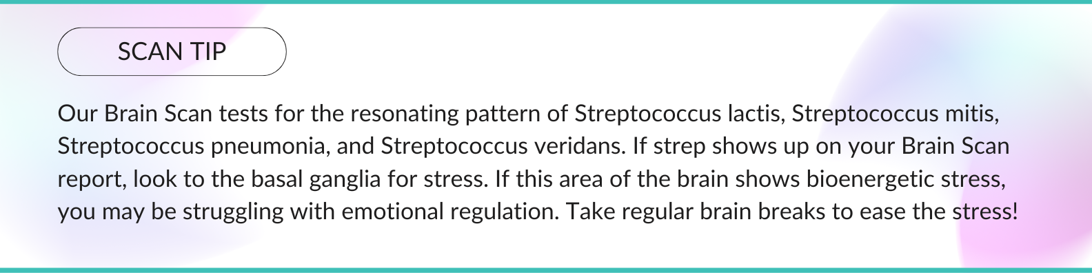 bacterial imbalance streptococcus scan tip