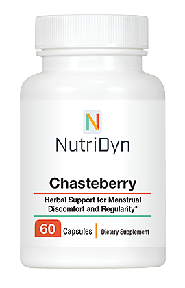 Chasteberry Herbal Supplement Supports Menstrual Discomfort and Regularity Nutridyn