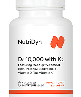 D3 10,000 with K2 Nutritional Supplement High Potency Bioavailable Vitamin D Plus Vitamin K NutriDyn