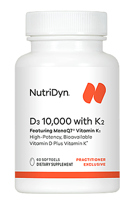 D3 10,000 with K2 Nutritional Supplement High Potency Bioavailable Vitamin D Plus Vitamin K NutriDyn