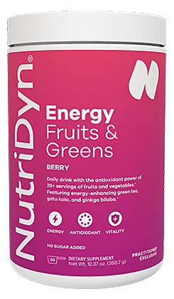 NutriDyn Energy Fruits & Greens Berry Flavor Nutritional Supplement Daily Antioxidant Energy Drink NutriDyn