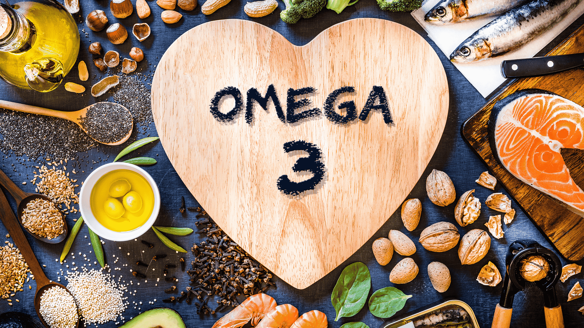 a variety of omega-3 fats foods.