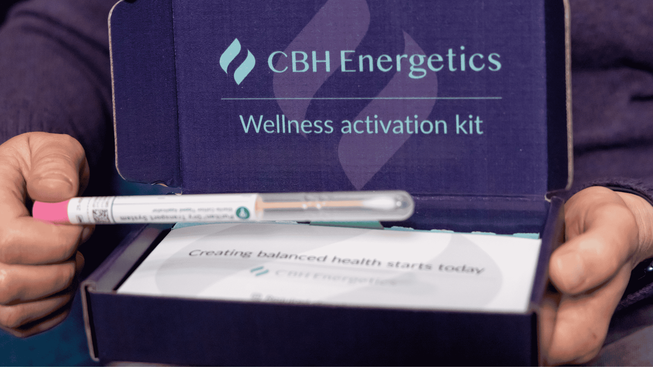CBH Energetics bioenergetics scan kit with hair and saliva sample collection materials