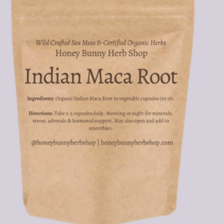 Organic Indian Maca Root Capsules Nutritional Supplement Supports Hormonal Balance Healthy Skin HBH