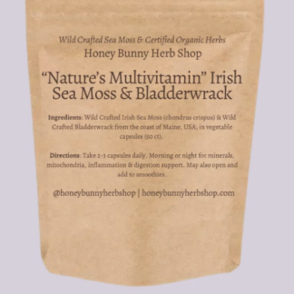 Nature's Multivitamin Irish Sea Moss and Bladderwrack Nutritional Supplement Supplies Minerals, Boosts Skin and Gut Health HBH